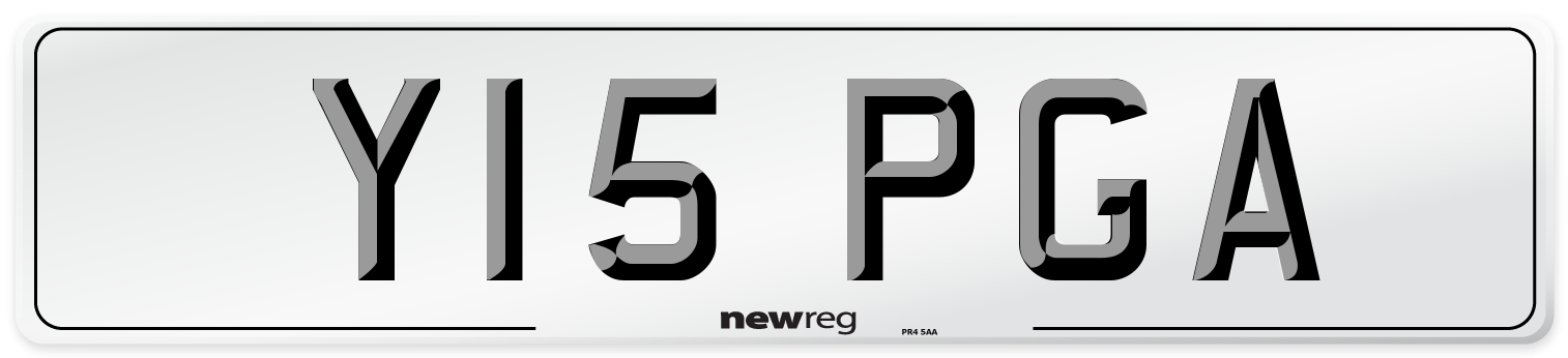 Y15 PGA Number Plate from New Reg